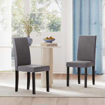 Mid-Century Upholstered Dining Chairs, Set of 2