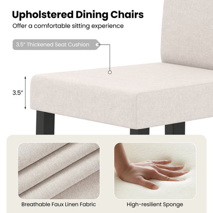 Mid-Century Upholstered Dining Chairs, Set of 2