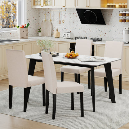 Mid-Century Upholstered Dining Chairs, Set of 2