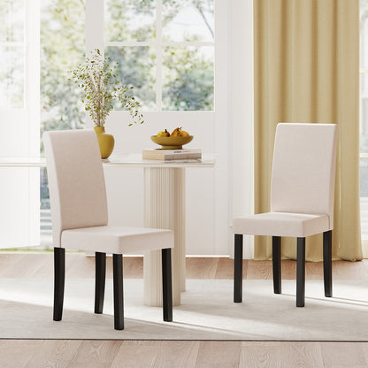 Mid-Century Upholstered Dining Chairs, Set of 2