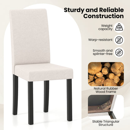 Mid-Century Upholstered Dining Chairs, Set of 2