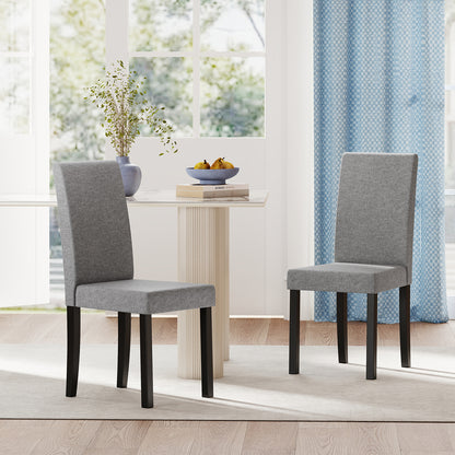 Mid-Century Upholstered Dining Chairs, Set of 2