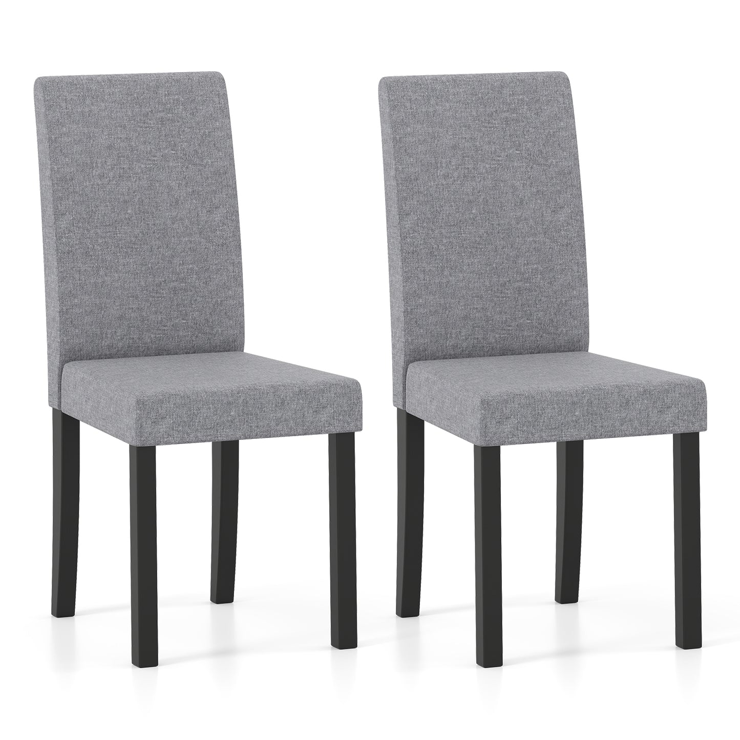 Mid-Century Upholstered Dining Chairs, Set of 2