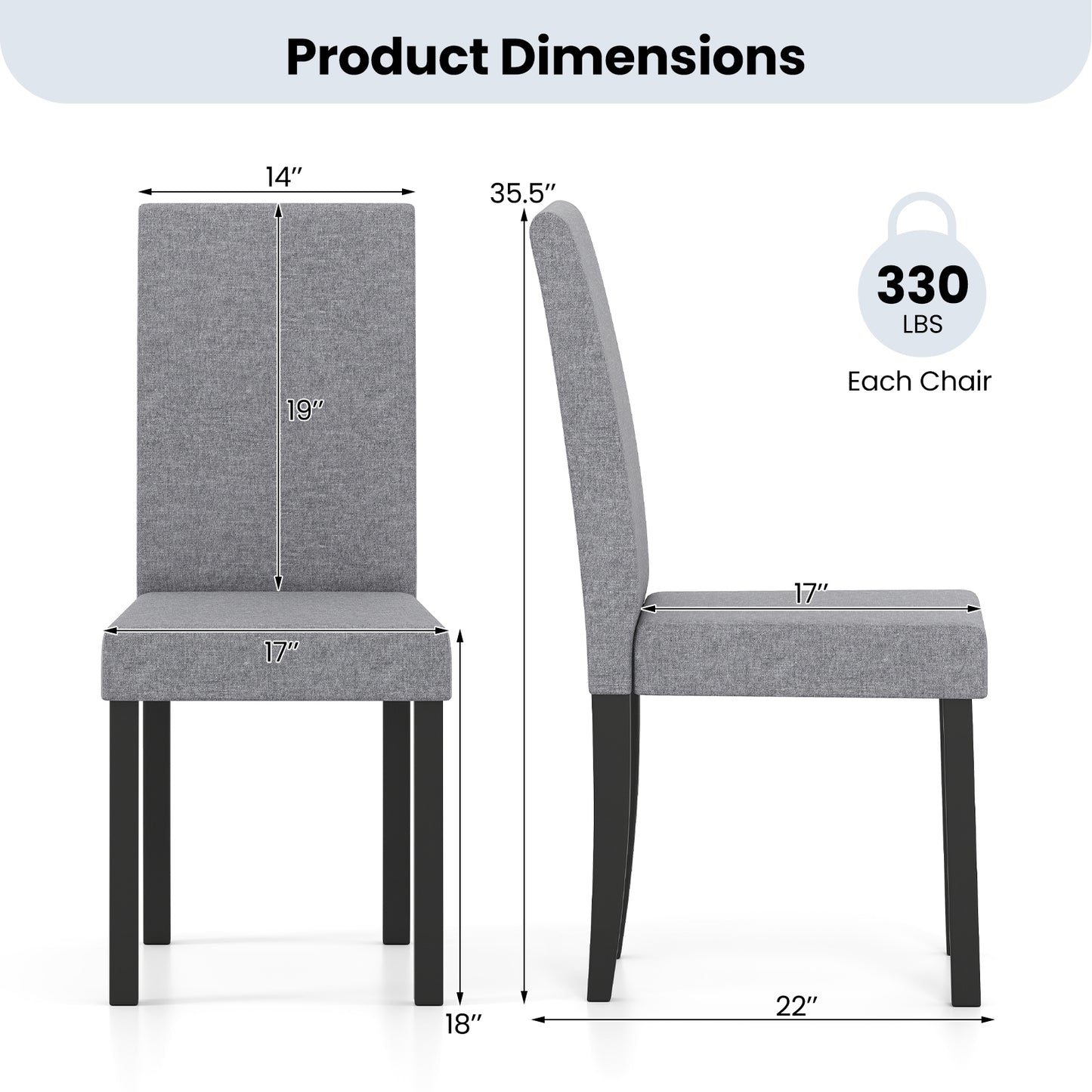 Mid-Century Upholstered Dining Chairs, Set of 2