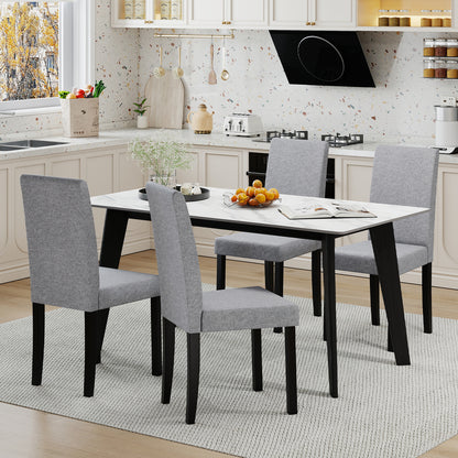 Mid-Century Upholstered Dining Chairs, Set of 2