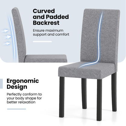 Mid-Century Upholstered Dining Chairs, Set of 2