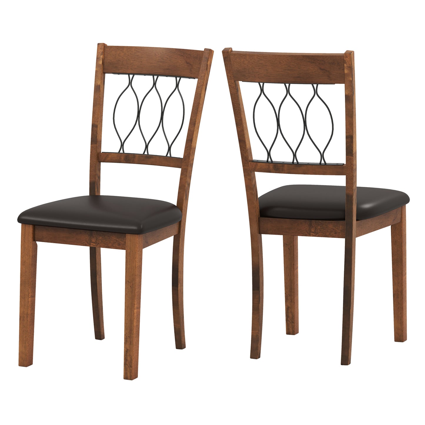 Upholstered Dining Chairs Set of 2 with Padded Seat