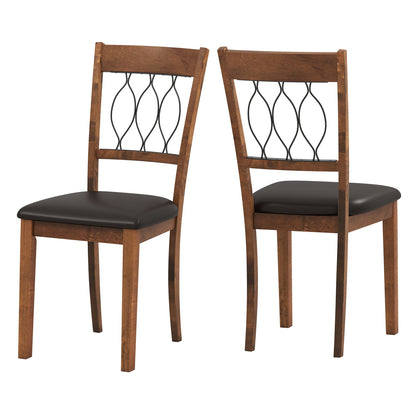 Upholstered Dining Chairs Set of 2 with Padded Seat