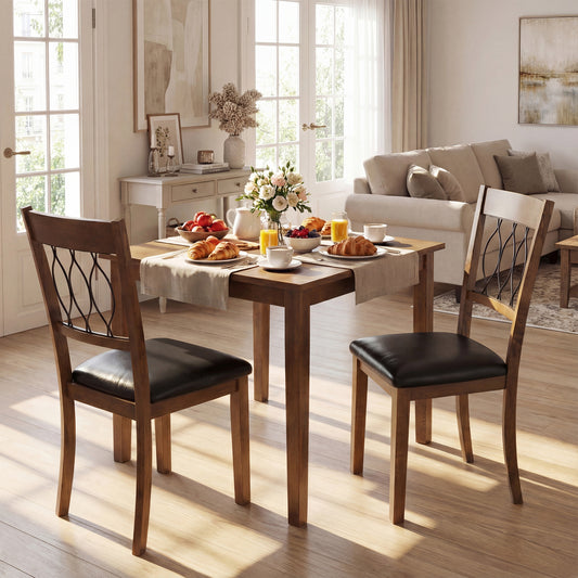 Upholstered Dining Chairs Set of 2 with Padded Seat