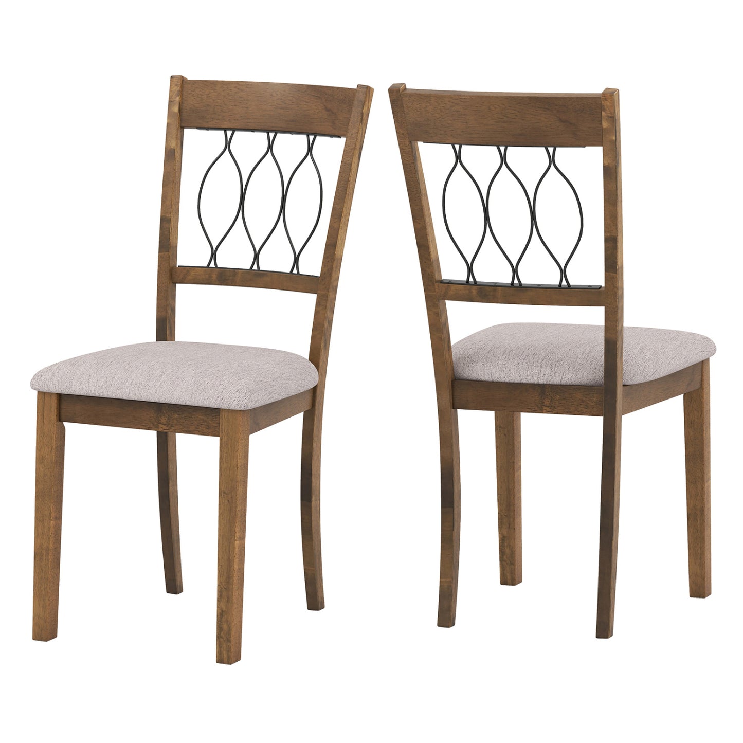 Upholstered Dining Chairs Set of 2 with Padded Seat
