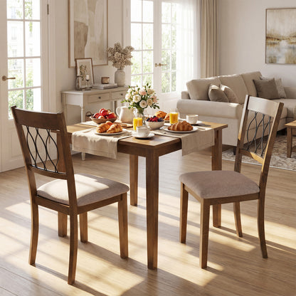 Upholstered Dining Chairs Set of 2 with Padded Seat