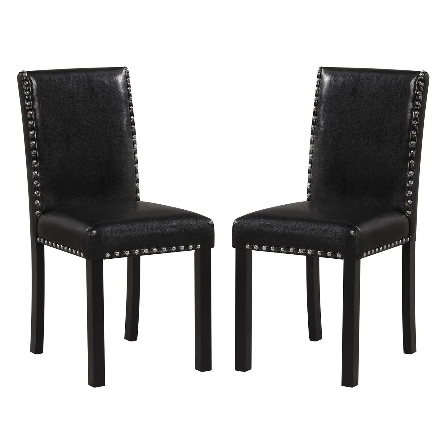 Dining Chairs Set of 4 with Padded Seats and Nailhead Trim