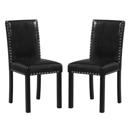 Dining Chairs Set of 4 with Padded Seats and Nailhead Trim