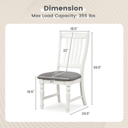 Dining Chairs Set of 2 with Solid Wood Legs
