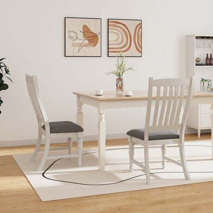 Dining Chairs Set of 2 with Solid Wood Legs