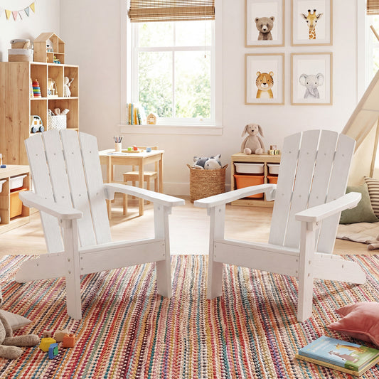 Kids Adirondack Chair Set of 2 with High Backrest