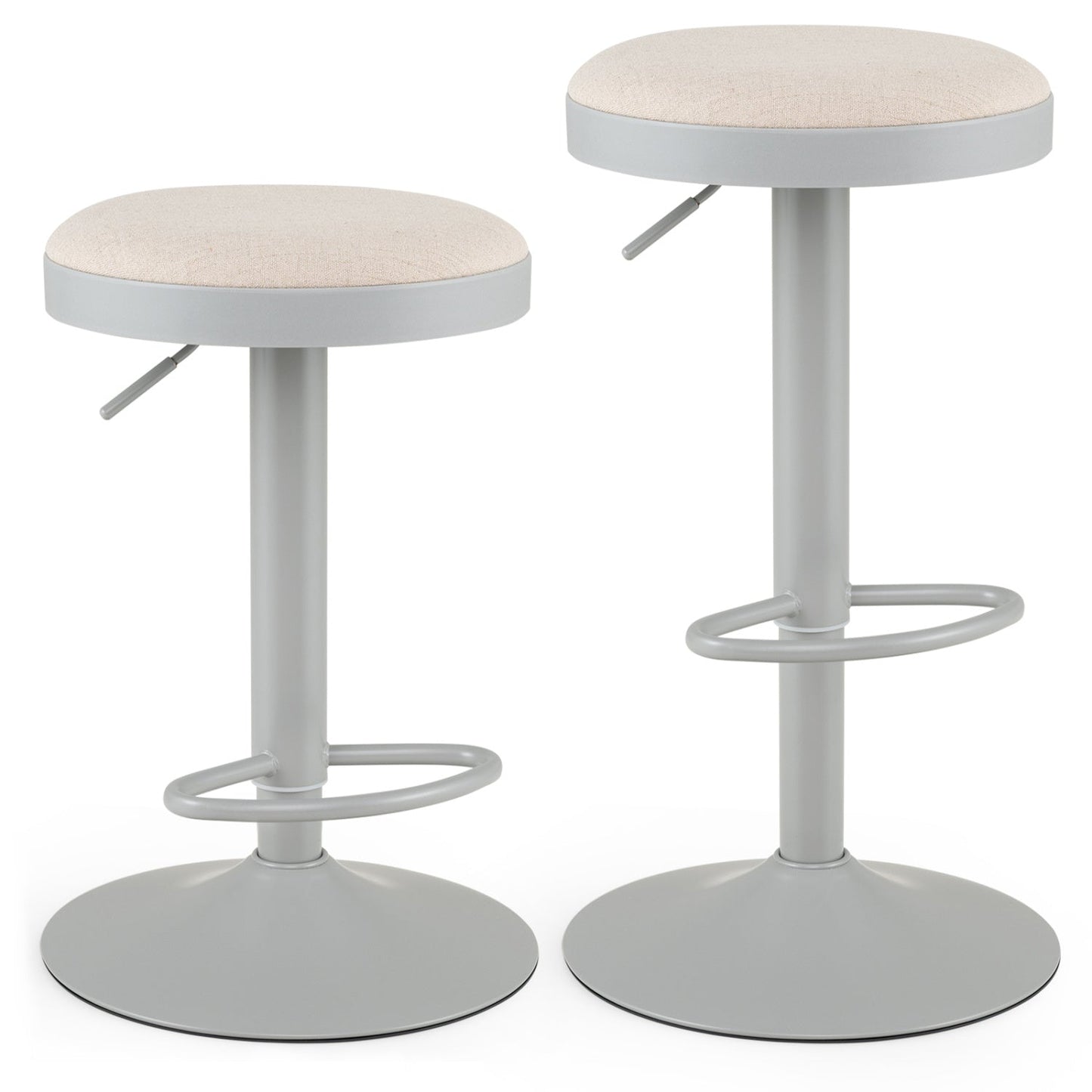 Adjustable Bar Stools Set of 2 with Padded Seat
