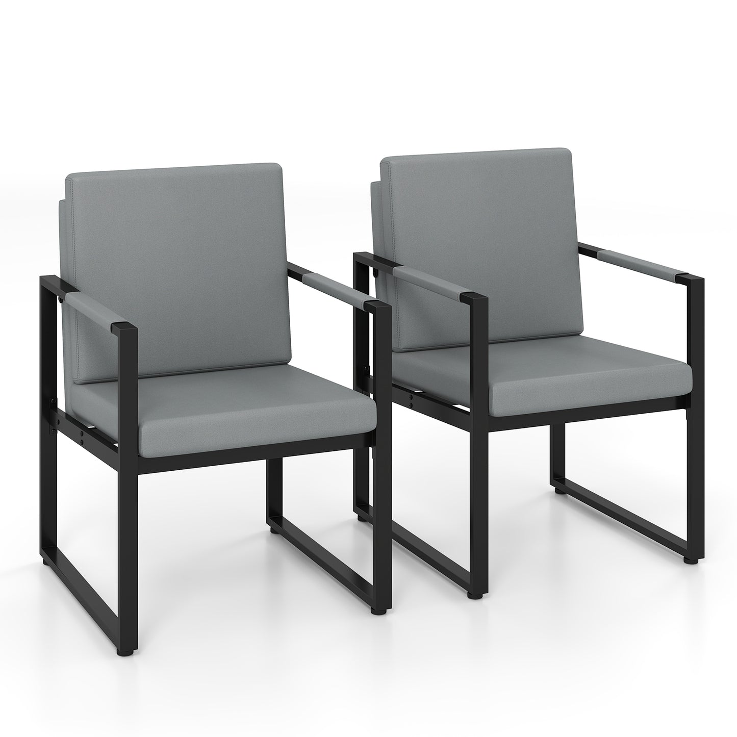 Mid Century Modern Accent Chairs Set of 2 with Cushions