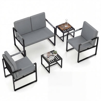 Mid Century Modern Accent Chairs Set of 2 with Cushions
