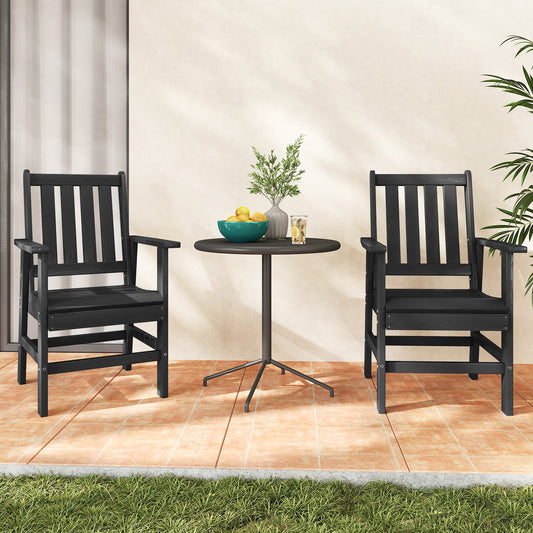Patio Dining Chairs with Wide Armrests, Set of 2