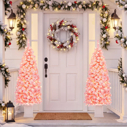 Pre-Lit Potted Christmas Tree with Warm White LED Lights