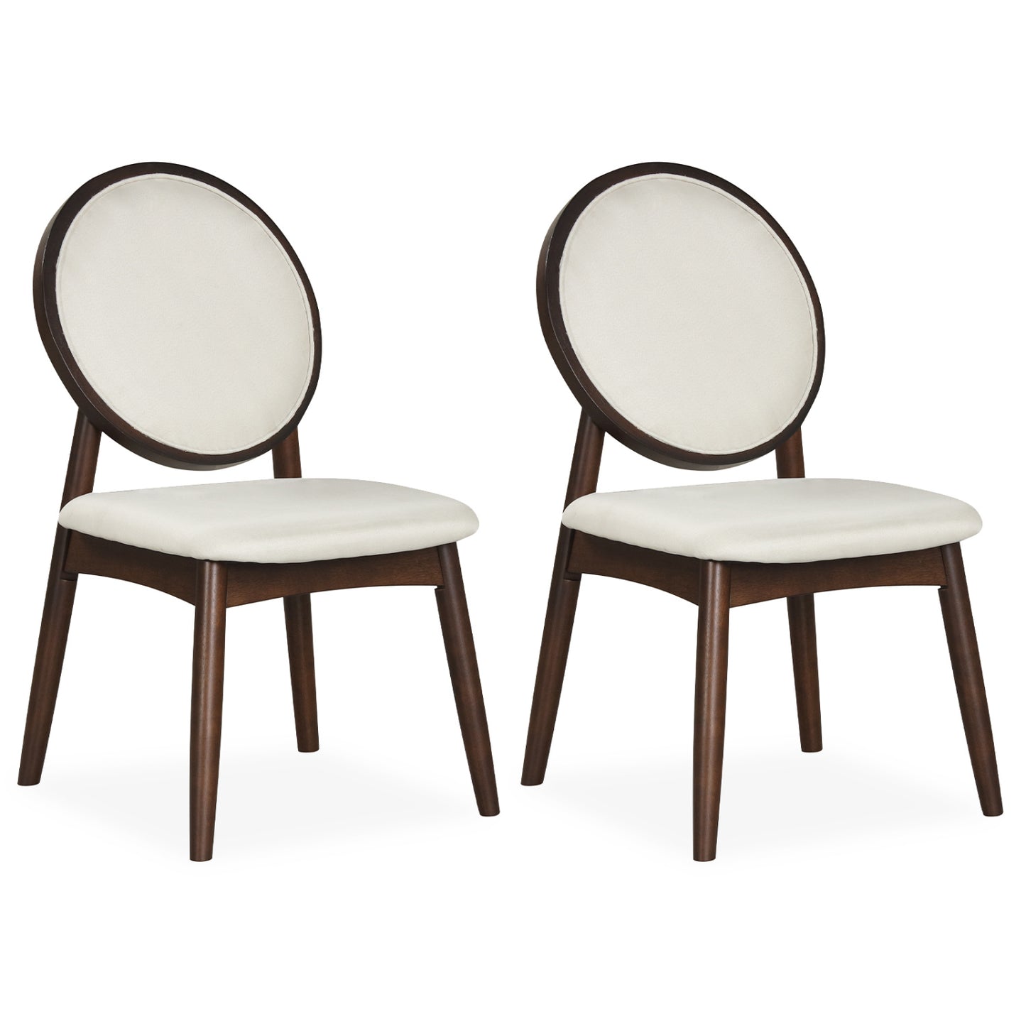 Upholstered Dining Chairs Set of 2 with Padded Seat