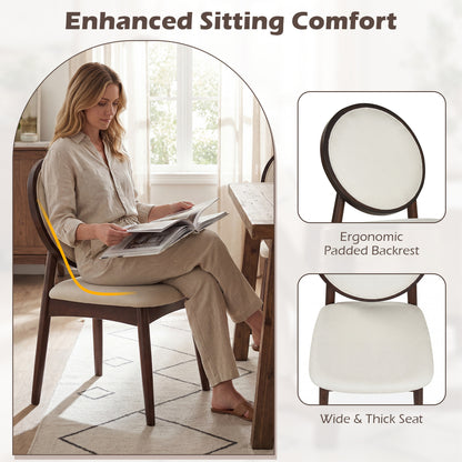 Upholstered Dining Chairs Set of 2 with Padded Seat