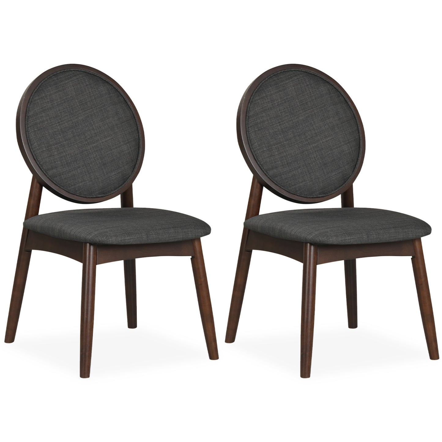 Upholstered Dining Chairs Set of 2 with Padded Seat
