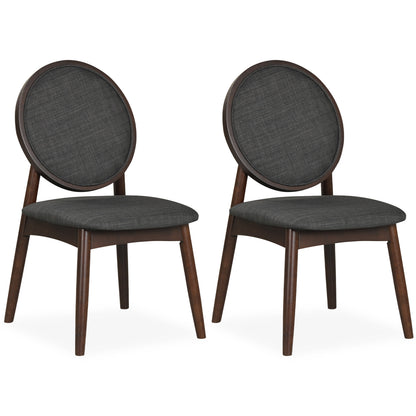 Upholstered Dining Chairs Set of 2 with Padded Seat