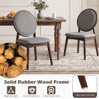 Upholstered Dining Chairs Set of 2 with Padded Seat
