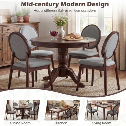 Upholstered Dining Chairs Set of 2 with Padded Seat