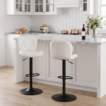 Swivel Bar Stools Set of 2 with Adjustable Height