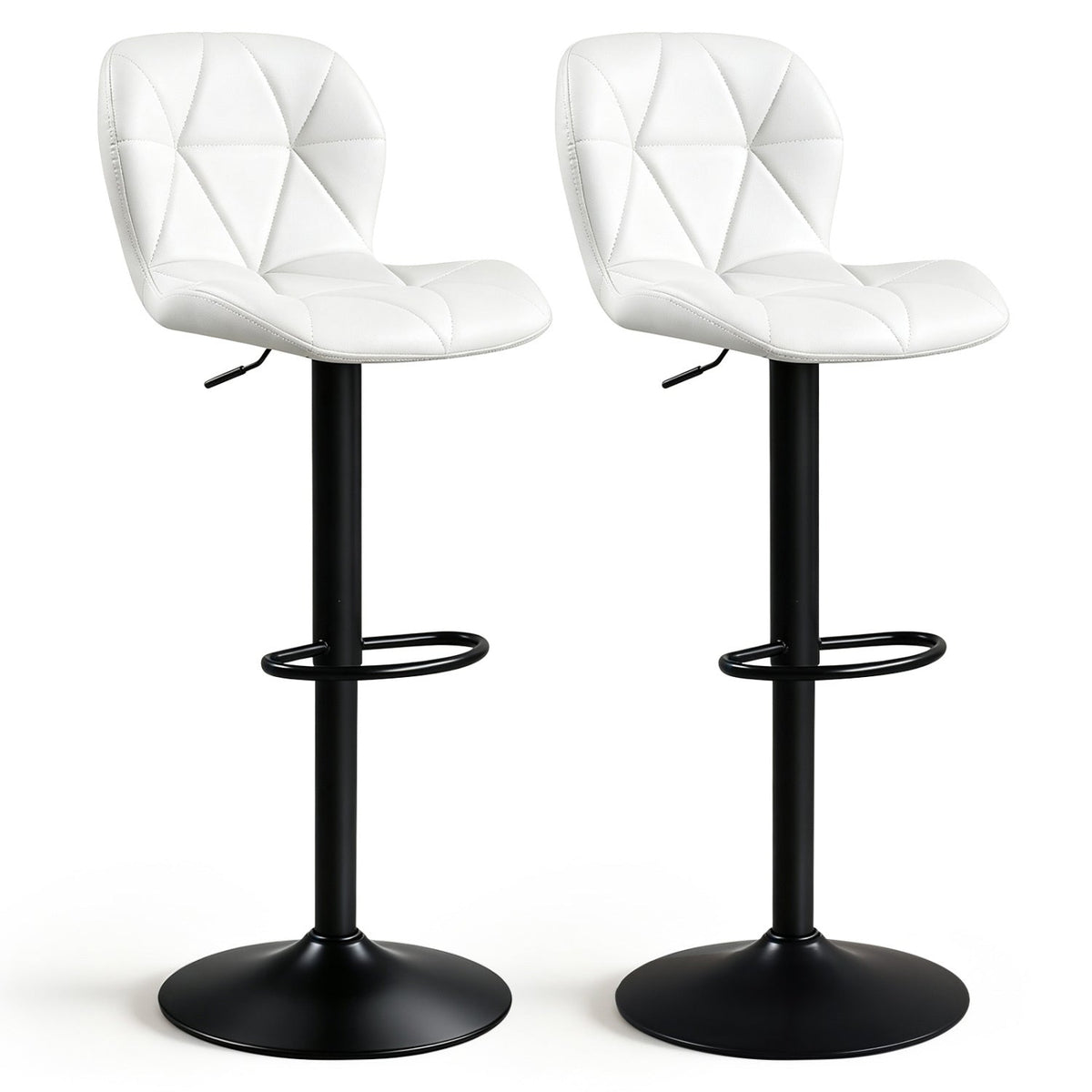 Swivel Bar Stools Set of 2 with Adjustable Height