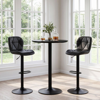 Swivel Bar Stools Set of 2 with Adjustable Height