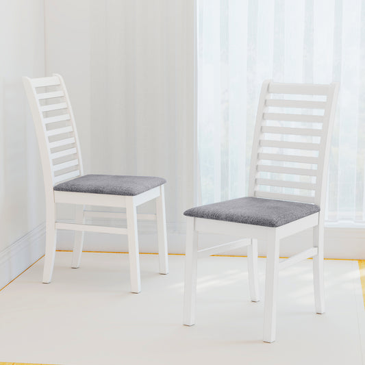 Wooden Dining Chairs Set of 2 with Padded Seats
