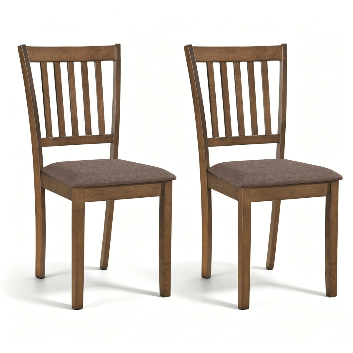 Upholstered Dining Chairs Set of 2 with Rubber Wood Frame