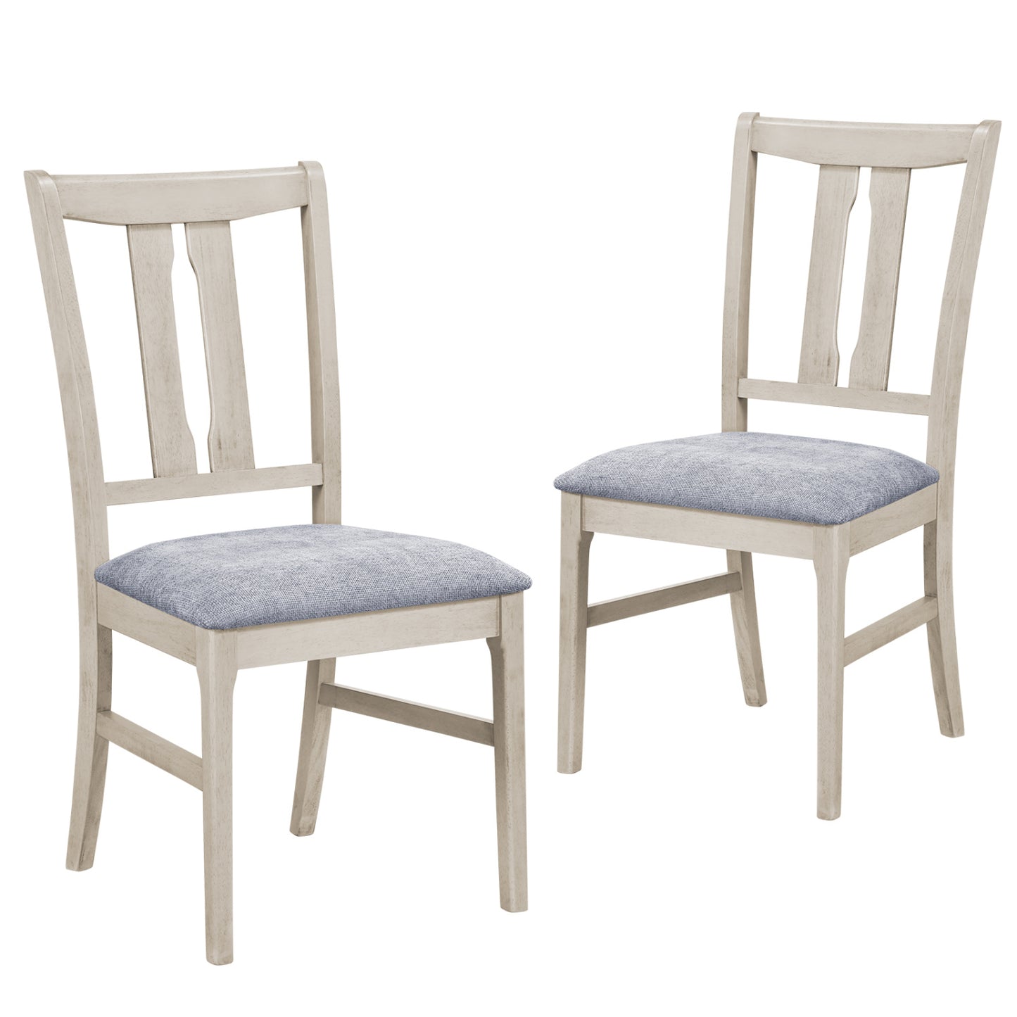 Upholstered Dining Chairs Set of 2 with High Curved Back