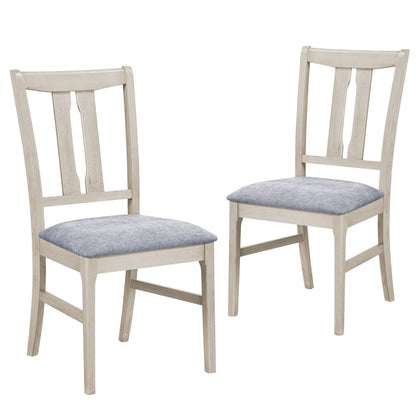 Upholstered Dining Chairs Set of 2 with High Curved Back