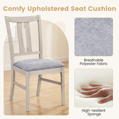 Upholstered Dining Chairs Set of 2 with High Curved Back