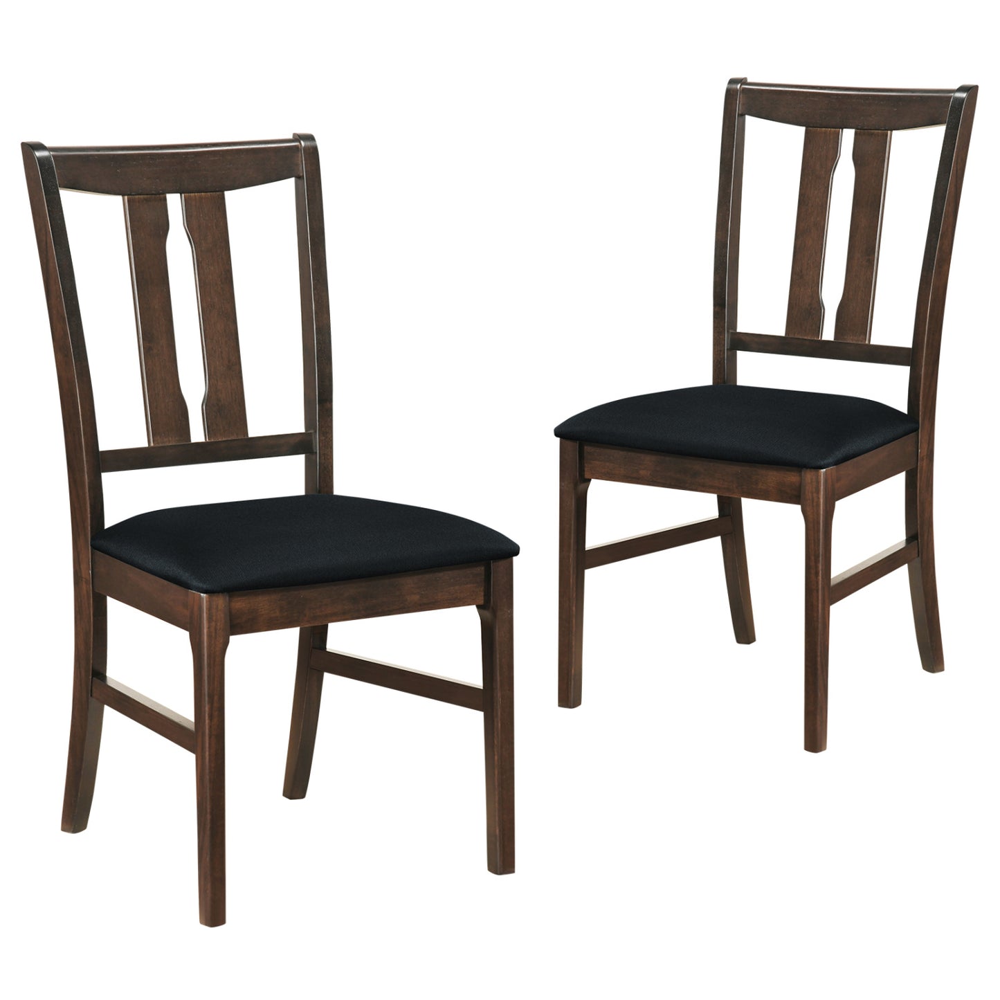 Upholstered Dining Chairs Set of 2 with High Curved Back