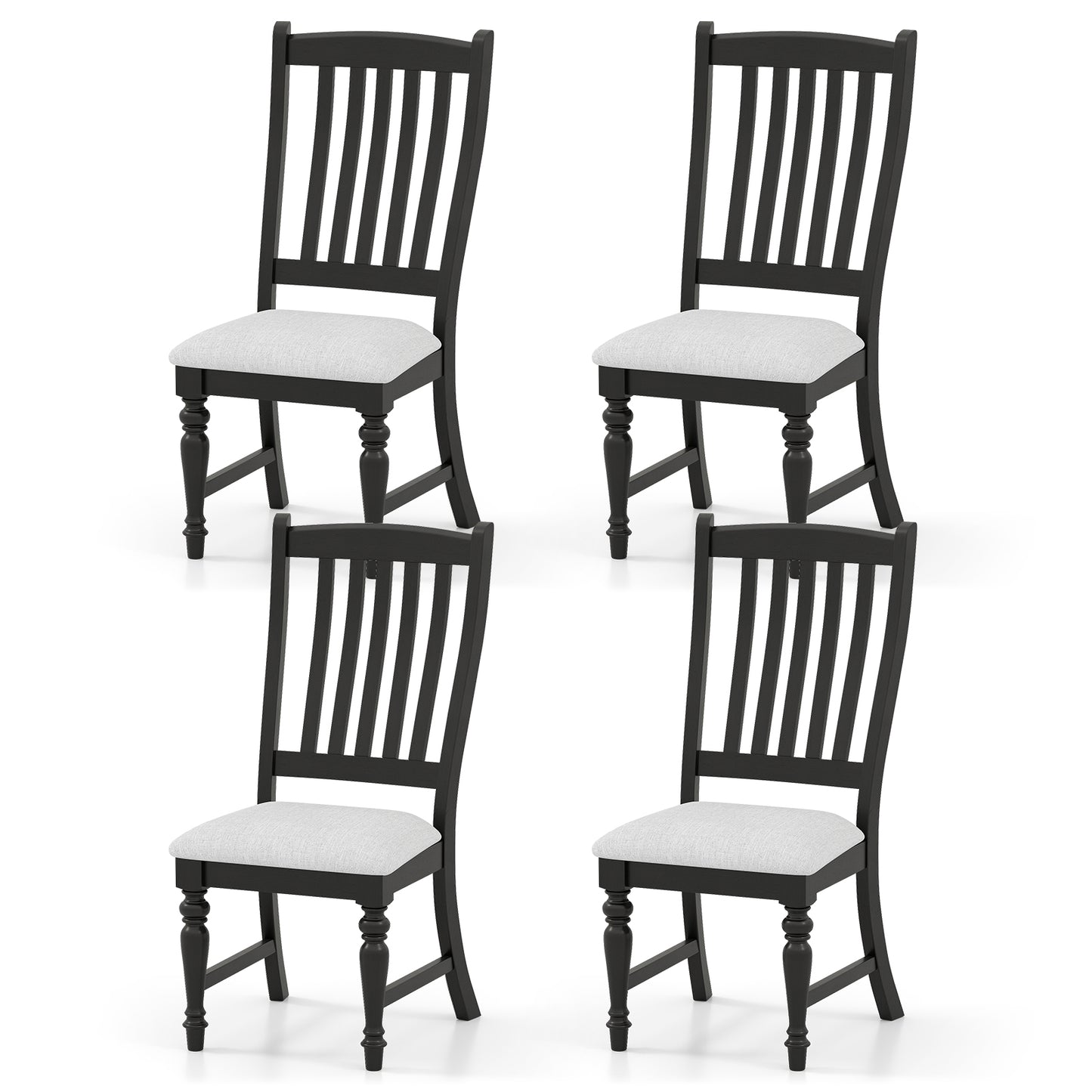 Dining Chairs Set of 4 with Solid Wood Legs