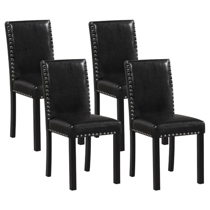 Dining Chairs Set of 4 with Padded Seats and Nailhead Trim