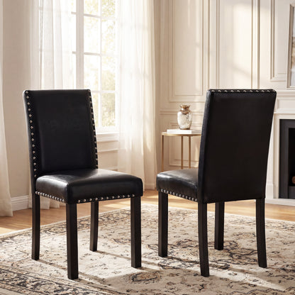 Dining Chairs Set of 4 with Padded Seats and Nailhead Trim