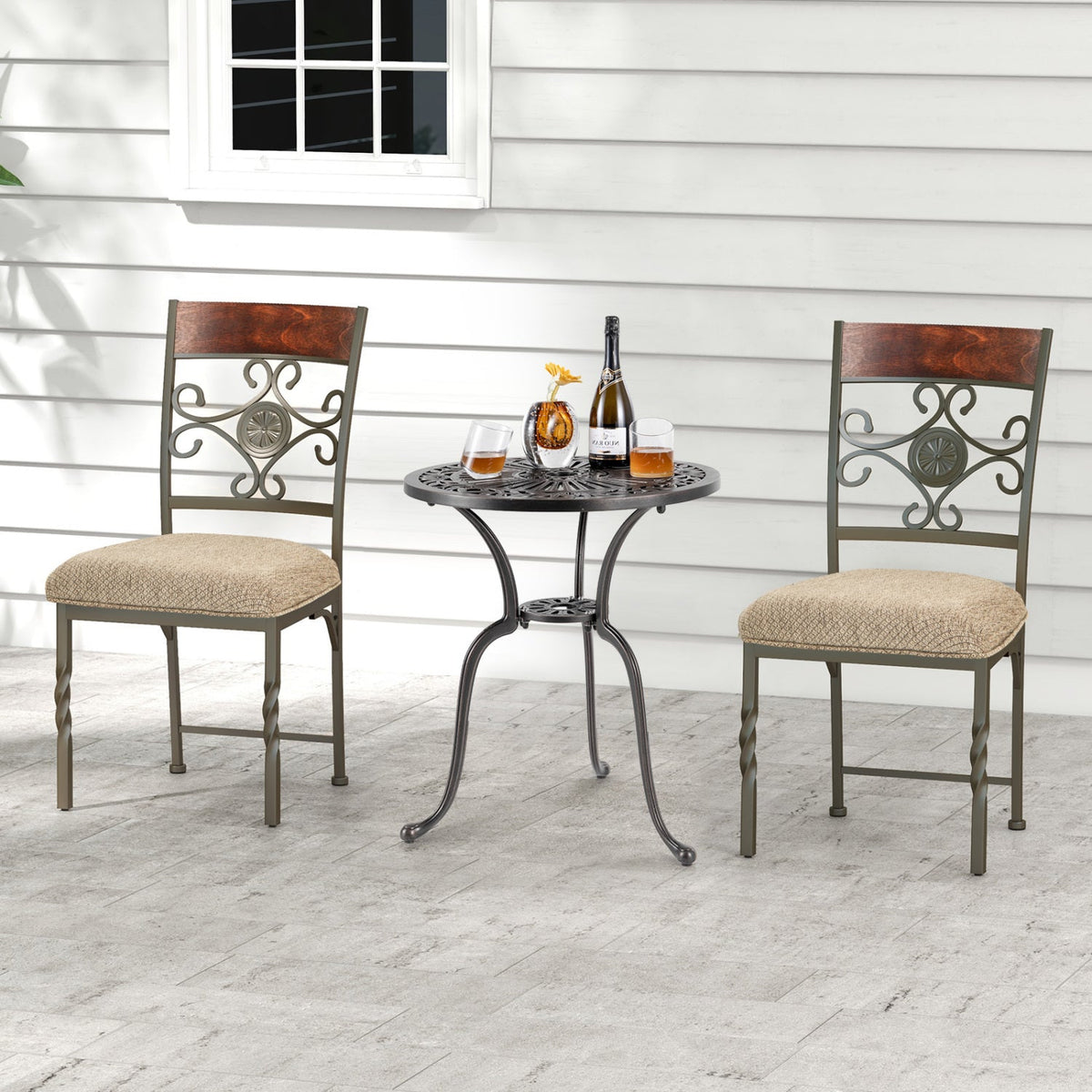 Dining Chairs Set of 4 with Cushioned Seats and High Back
