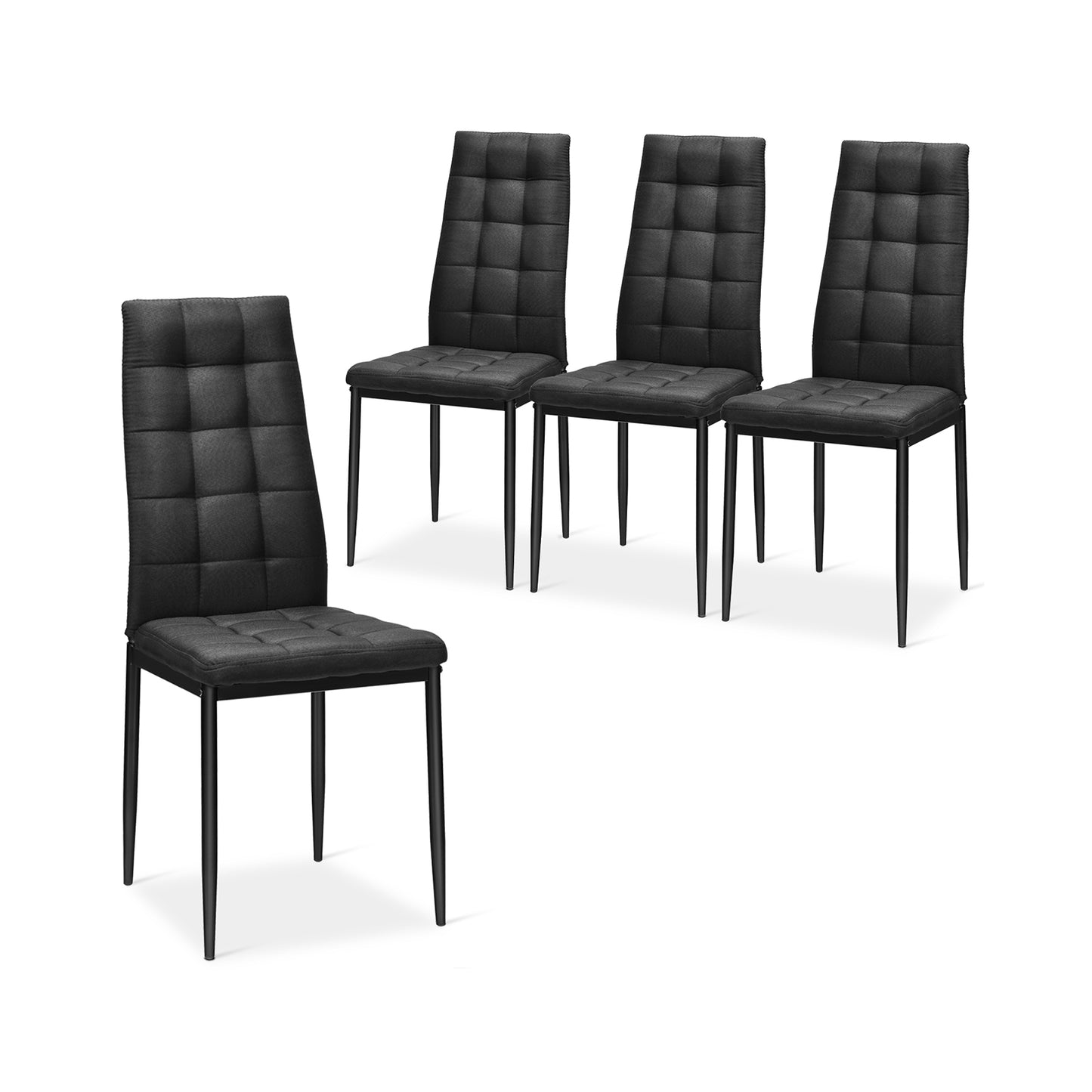 Upholstered Dining Chairs Set of 4 with High Back