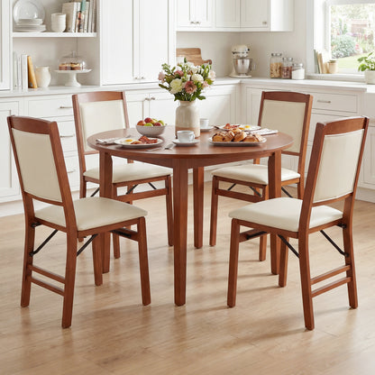Folding Dining Chairs Set of 4 with Padded Seat