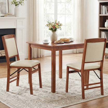Folding Dining Chairs Set of 4 with Padded Seat