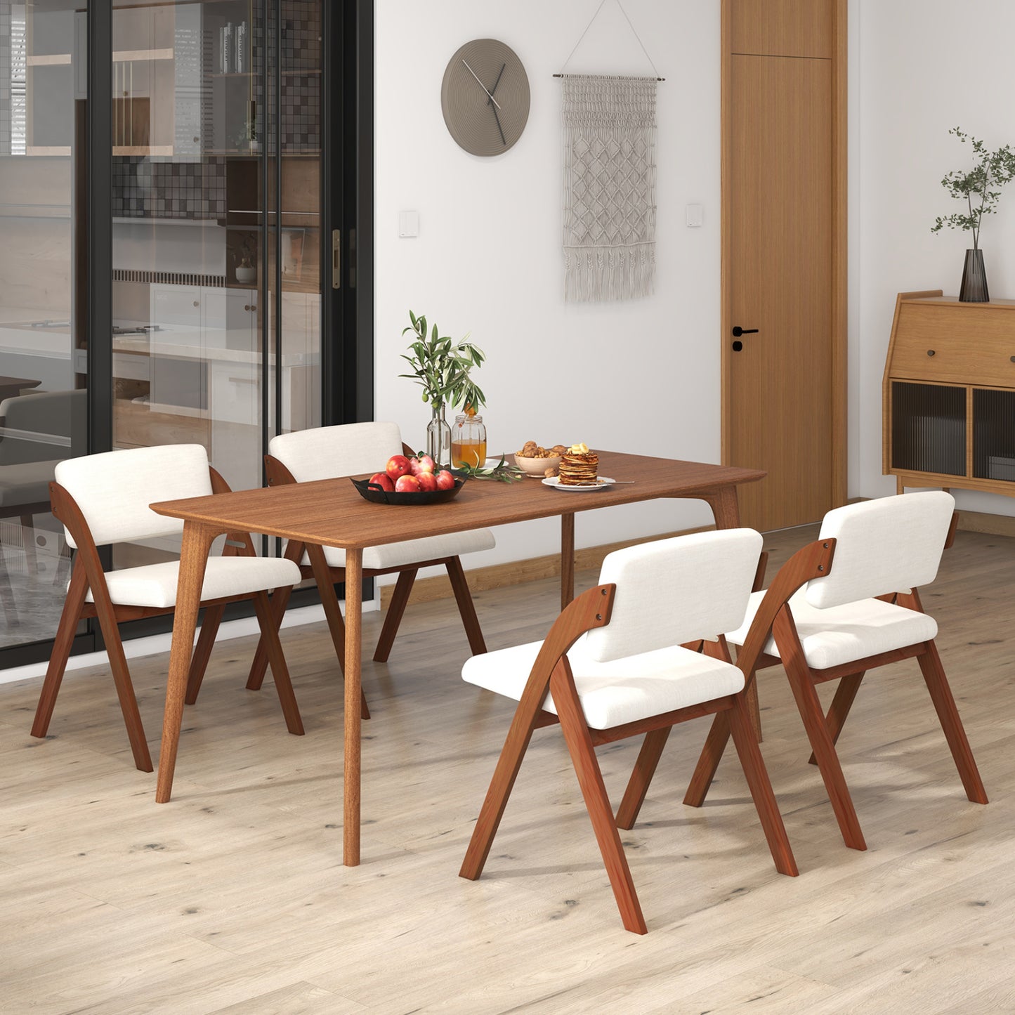 Folding Dining Chairs Set of 4 with Padded Seats