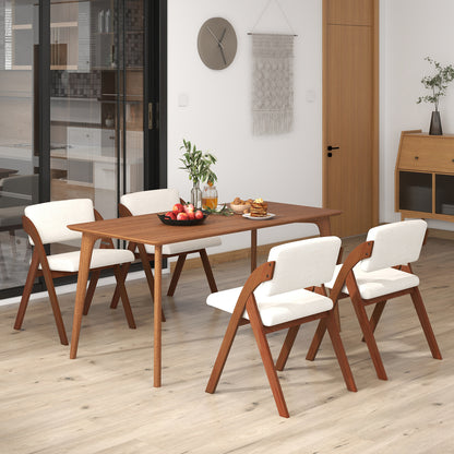 Folding Dining Chairs Set of 4 with Padded Seats