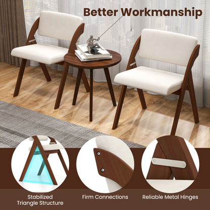 Folding Dining Chairs Set of 4 with Padded Seats